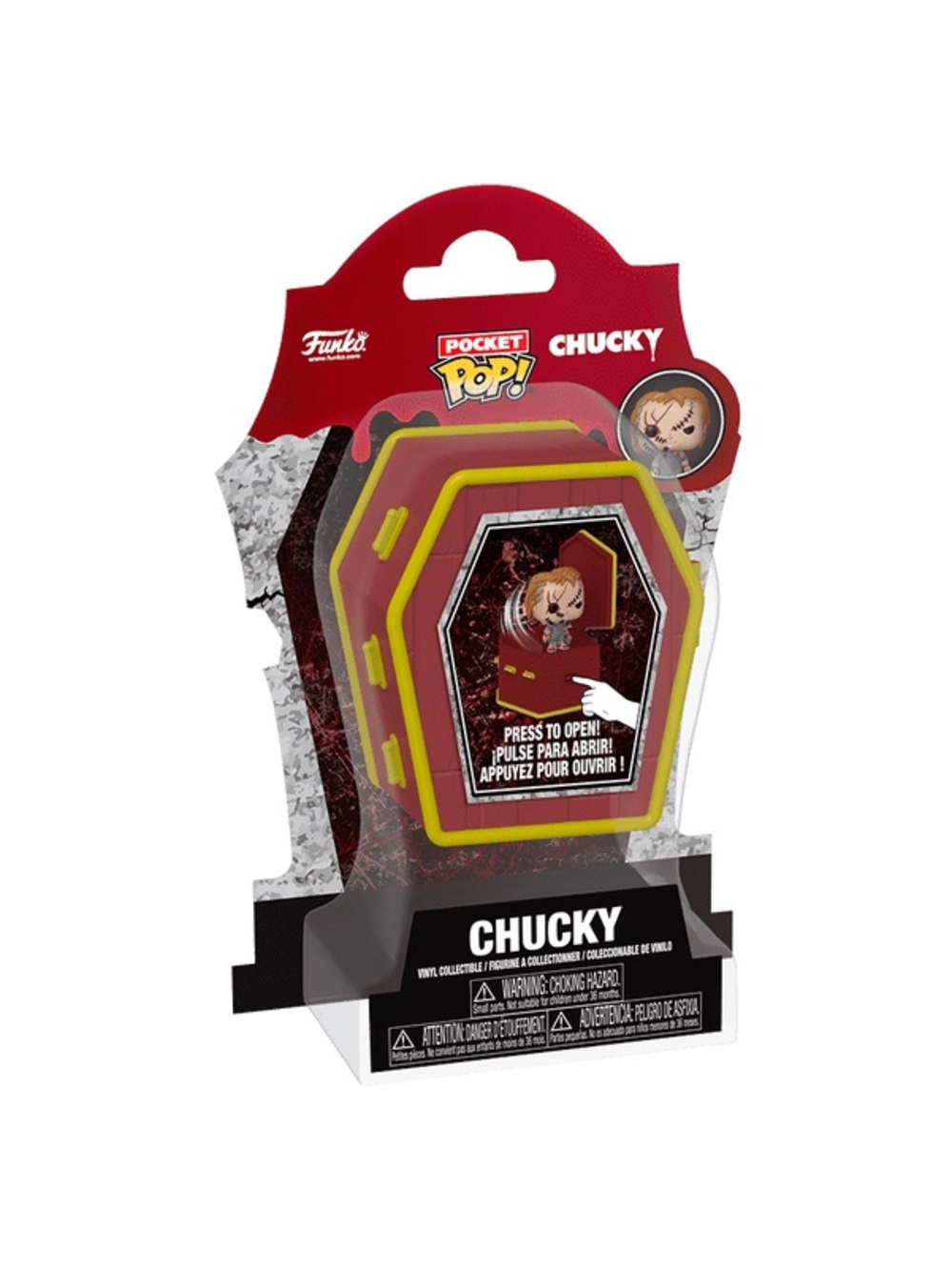 Funko Pocket Pop! Chucky Coffin Case - Red & Yellow